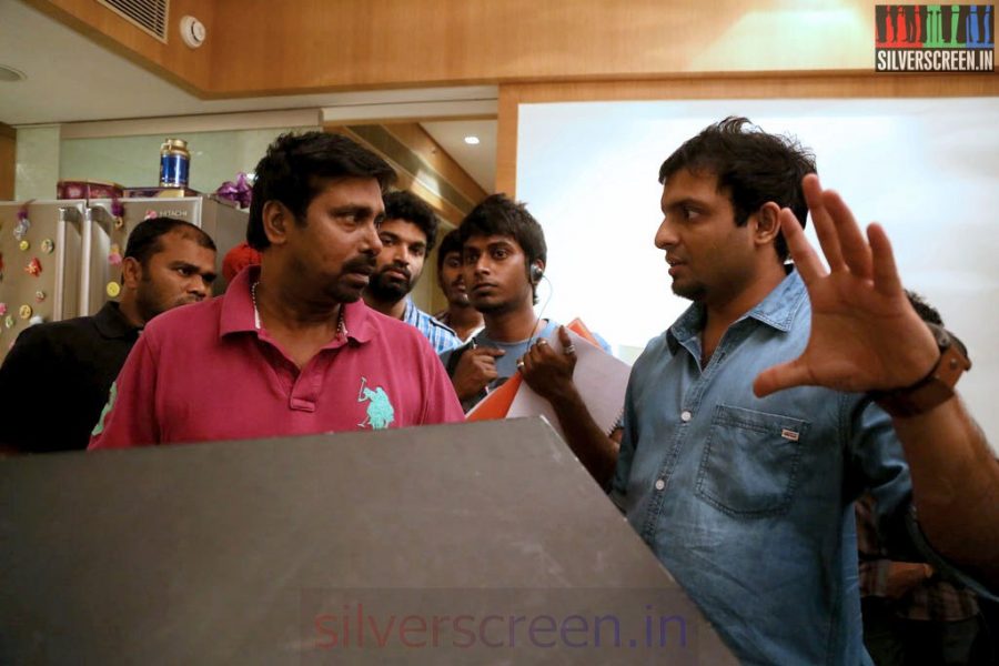 Director Anand Shankar and Cinematographer R D Rajasekhar in Arima Nambi Movie Working Stills
