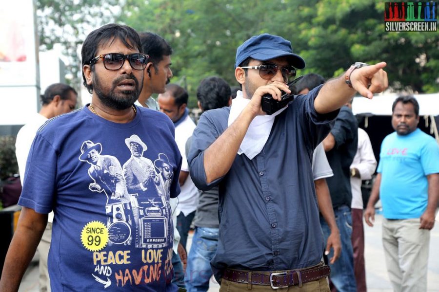 Director Anand Shankar and Cinematographer R D Rajasekhar in Arima Nambi Movie Working Stills