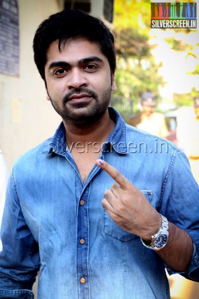 Actor STR votes in Lok Sabha Elections 2014