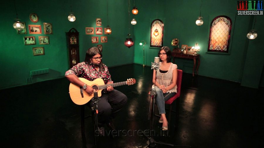 Singer Shakthisree Gopalan and Musician Keba Jeremiah in the Azhagu Kutty Chellam Making of Music Video and Stills