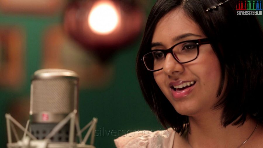 Singer Shakthisree Gopalan in the Azhagu Kutty Chellam Making of Music Video and Stills