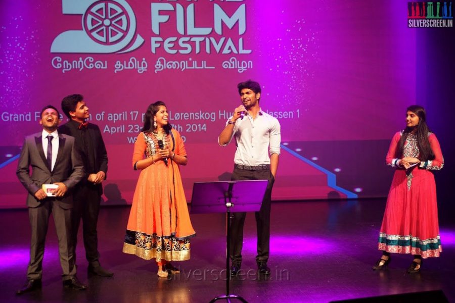 Actor Atharvaa at the 5th Norway Tamil Film Festival where Paradesi won 4 awards