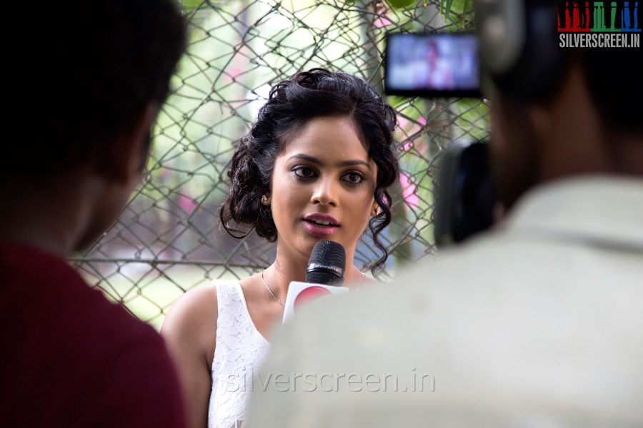 Actress Nandita at the Mundaasupatti Press Meet