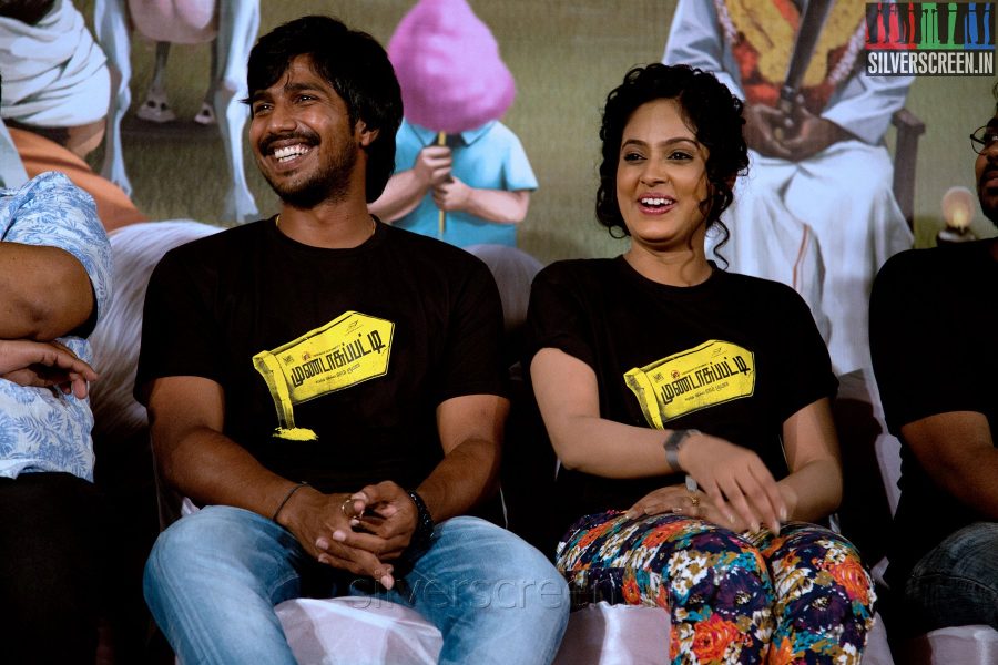 Actress Nandita and Actor Vishnu Vishal at the Mundaasupatti Press Meet