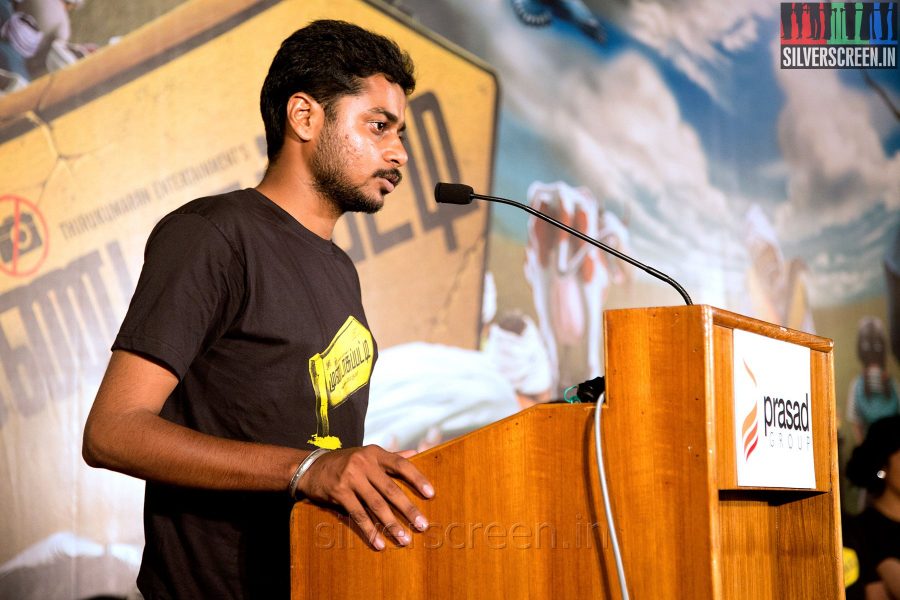 Cinematographer PV Shankar at the Mundasupatti Press Meet