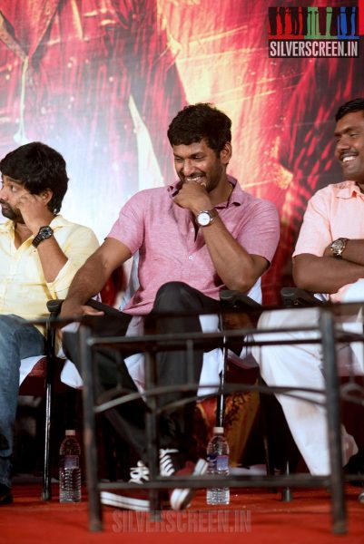 Naan Sigappu Manithan Press Meet with Vishal, Lakshmi Menon and Iniya