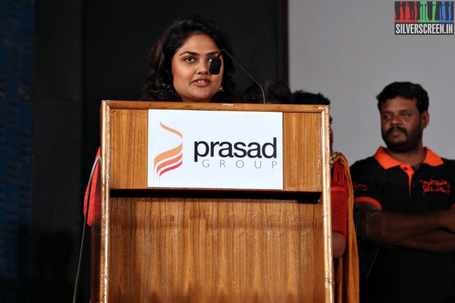 Actress Nirosha at the Naangellam Edagoodam Audio Launch
