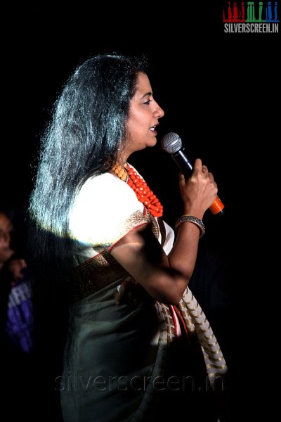 Actress Suhasini Mani Ratnam at the Sathuranga Vettai Audio Launch