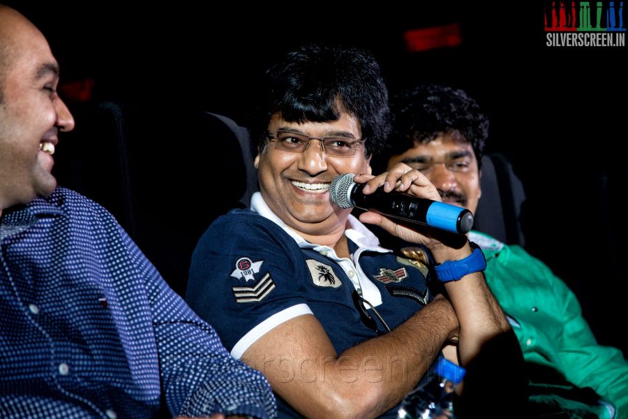 Producer Sanjay and Comedian Vivek at the Sathuranga Vettai Audio Launch