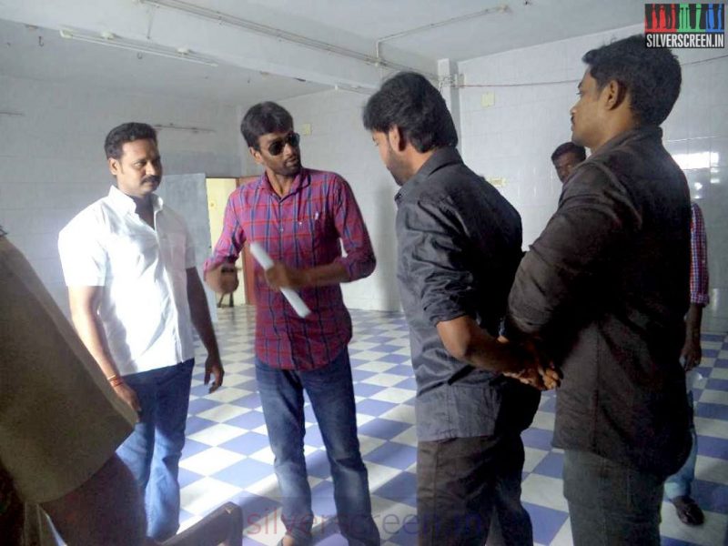 Director H Vinoth in Sathuranga Vettai Movie Working Stills