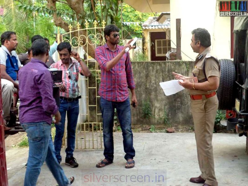 Director H Vinoth in Sathuranga Vettai Movie Working Stills