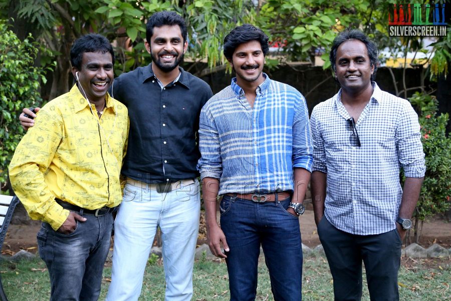 Dulquer Salman, Balaji Mohan, Nikil Murugan and Producer S Sashikanth at the Vaayai Moodi Pesavum Press Meet