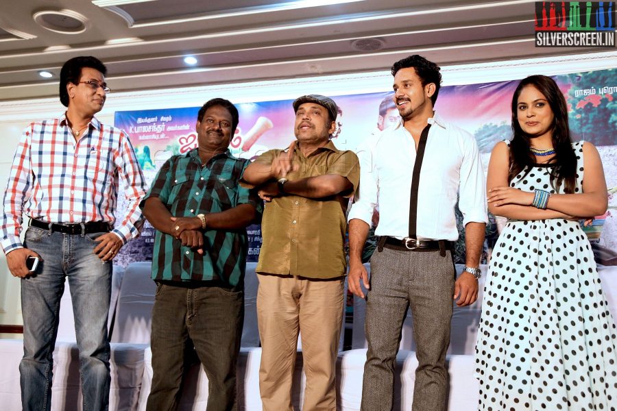 Actor Bharath, Actress Nandita and Thambi Ramaiah at the Aindhaam Thalaimurai Sidha Vaidhiya Sigamani Press Meet