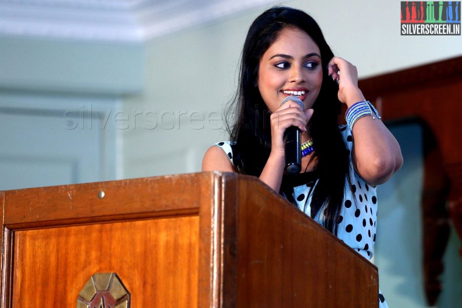 Actress Nandita at the Aindhaam Thalaimurai Sidha Vaidhiya Sigamani Press Meet