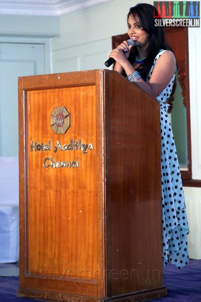 Actress Nandita at the Aindhaam Thalaimurai Sidha Vaidhiya Sigamani Press Meet