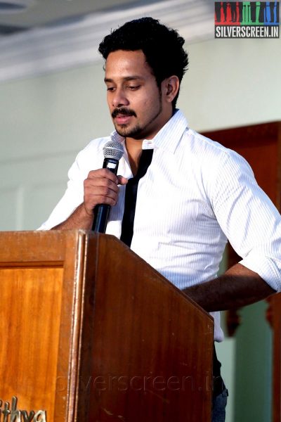 Actor Bharath at the Aindhaam Thalaimurai Sidha Vaidhiya Sigamani Press Meet