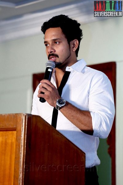 Actor Bharath at the Aindhaam Thalaimurai Sidha Vaidhiya Sigamani Press Meet