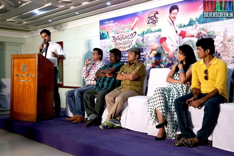 Actor Bharath at the Aindhaam Thalaimurai Sidha Vaidhiya Sigamani Press Meet