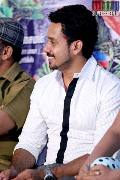 Actor Bharath at the Aindhaam Thalaimurai Sidha Vaidhiya Sigamani Press Meet