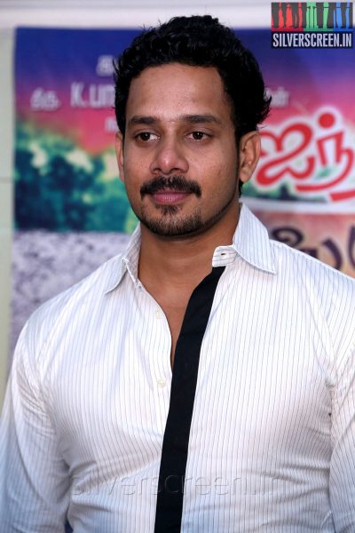 Actor Bharath at the Aindhaam Thalaimurai Sidha Vaidhiya Sigamani Press Meet