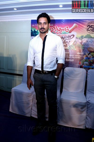 Actor Bharath at the Aindhaam Thalaimurai Sidha Vaidhiya Sigamani Press Meet