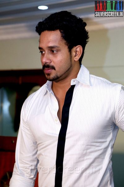 Actor Bharath at the Aindhaam Thalaimurai Sidha Vaidhiya Sigamani Press Meet