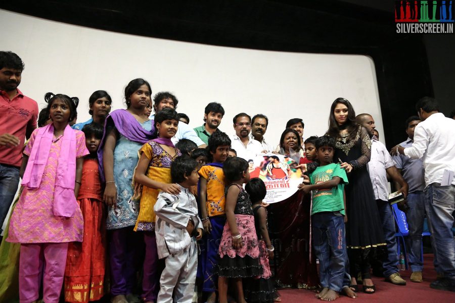 Actress Sanyathara at the Angali Pangali Audio Launch