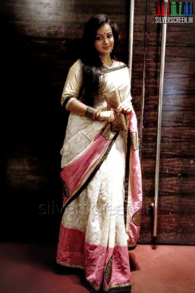 Actress Anusha at the Appuchi Gramam Audio Launch
