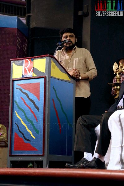 Director Vikraman at the Athithi Audio Launch