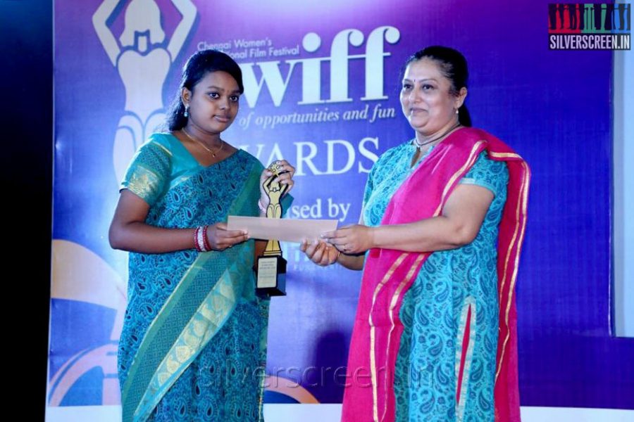 Director V Priya at the Chennai Womenâs International Film Festival Awards Show 2014