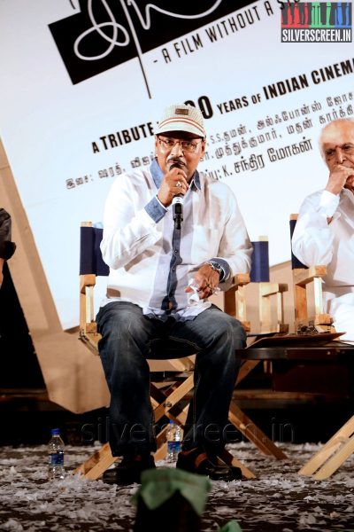 Actor Director K Bhagyaraj at the Kathai Thiraikathai Vasanam Iyakkam Audio Launch