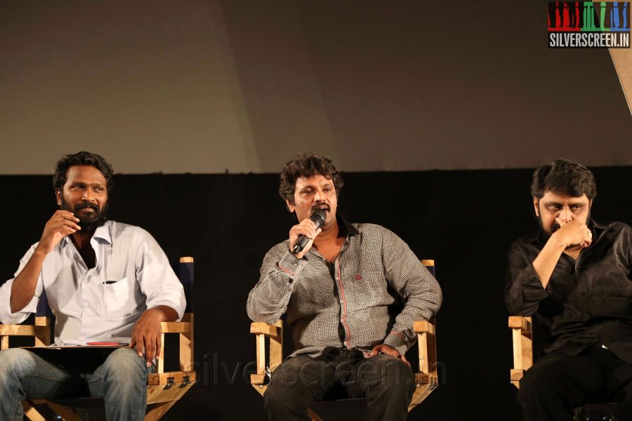 Director Cheran, Vetrimaan and Vikraman at the Kathai Thiraikathai Vasanam Iyakkam Audio Launch