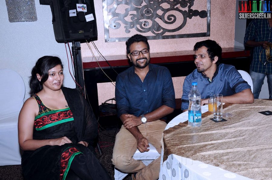 Actress Gayathri Raguram, Singer Ranjith at the 2014 Indian Badminton Celebrity League Launch