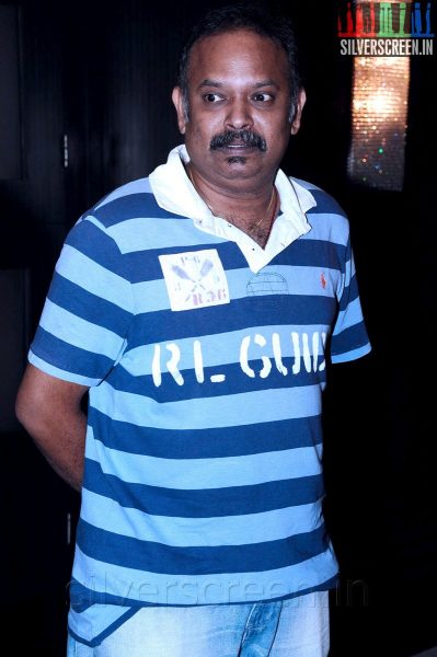 Director Venkat Prabhu at the 2014 Indian Badminton Celebrity League Launch