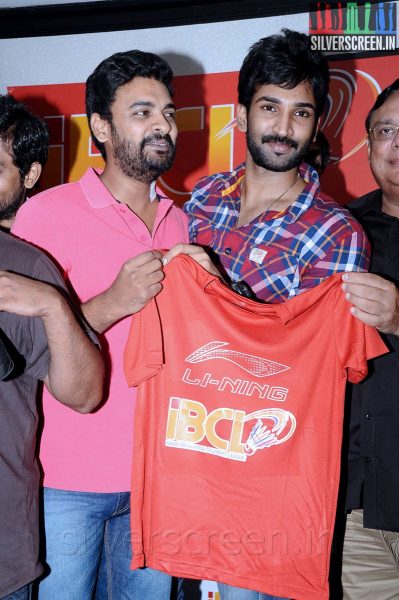 Actor Aadhi at the 2014 Indian Badminton Celebrity League Launch