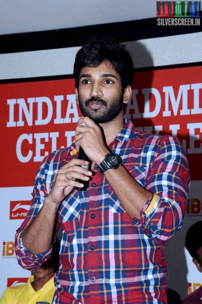 Actor Aadhi at the 2014 Indian Badminton Celebrity League Launch