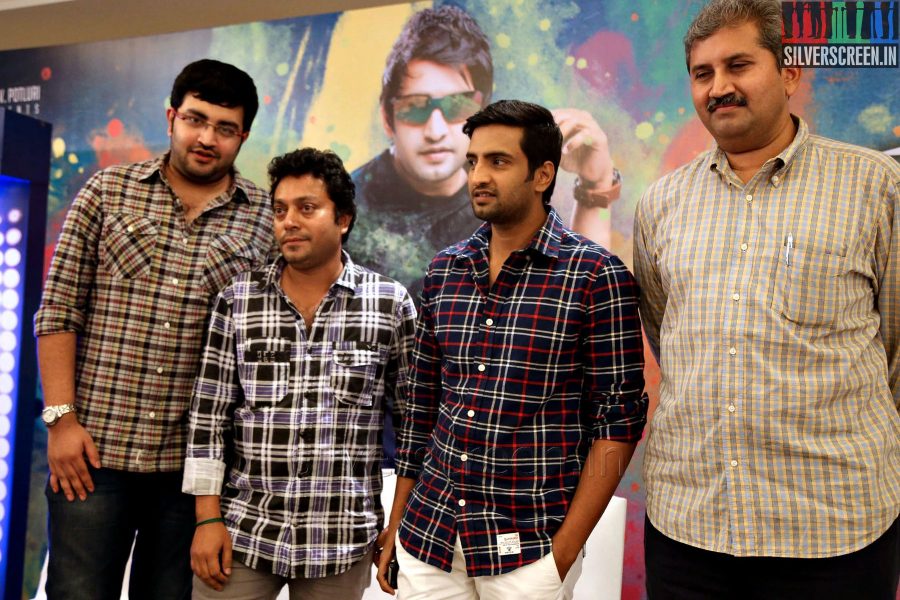 Comedian Actor Santhanam, Music Director Siddarth Vipin at the Vallavanukku Pullum Ayutham Press meet