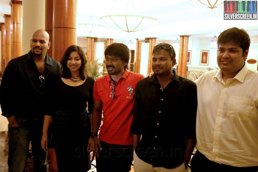 Actor Kreshna Lyricist Srikanth Varadhan Director Deekay at the Yaamirukka Bayamey Success Meet