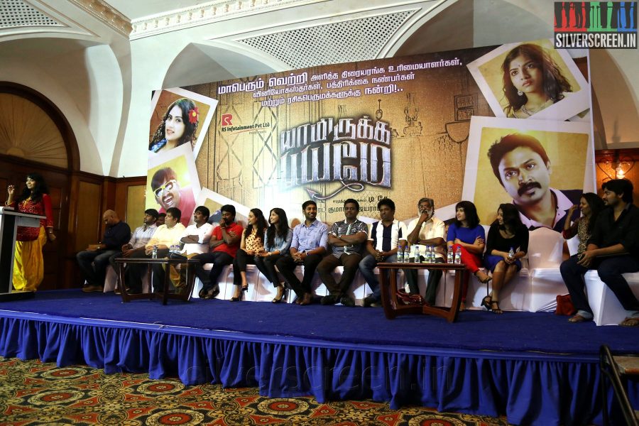 Cast and Crew of the movie at the Yaamirukka Bayamey Success Meet