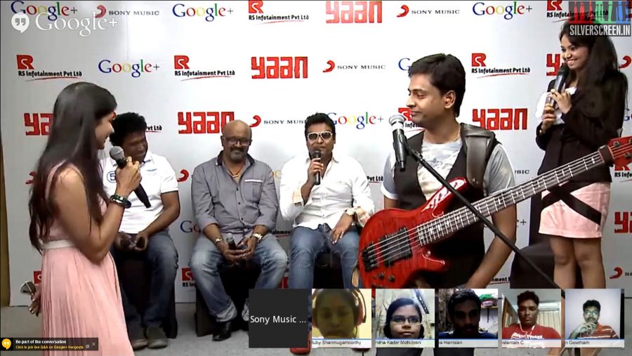 Singer Chinmayee at Yaan Audio Launch on Google Hangout