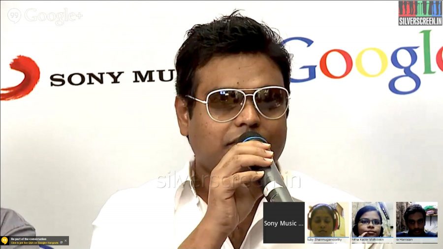 Music Director Harris Jayaraj at Yaan Audio Launch on Google Hangout