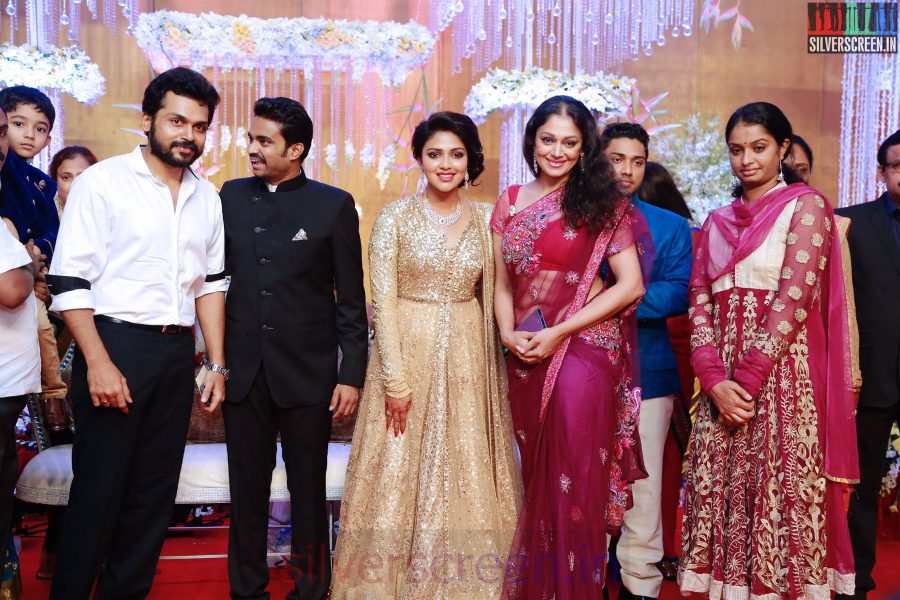 Karthi Sivakumar at the Amala Paul Director Vijay Wedding Reception