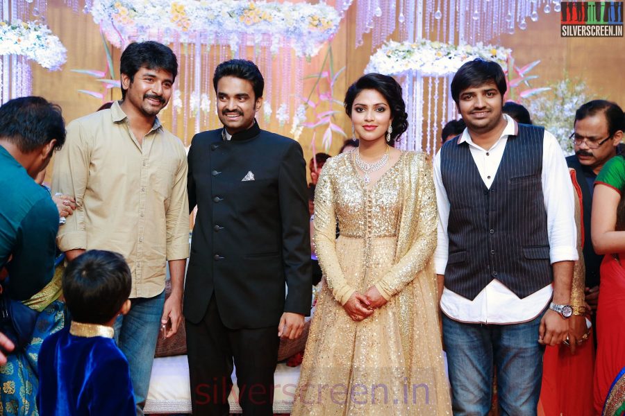 Sivakarthikeyan at the Amala Paul Director Vijay Wedding Reception