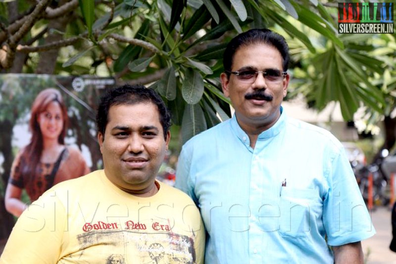 Producers AV Anoop and CV Kumar at the Enna Satham Indha Neram Press Meet