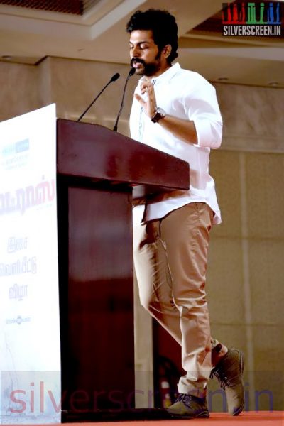 Actor Karthi Sivakumar at the Madras Movie Audio Launch