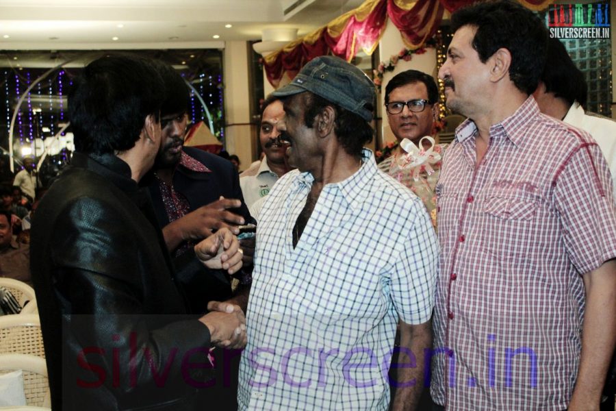 Actor Goundamani, Nizhalgal Ravi at Producer V Swaminathan Son's Reception
