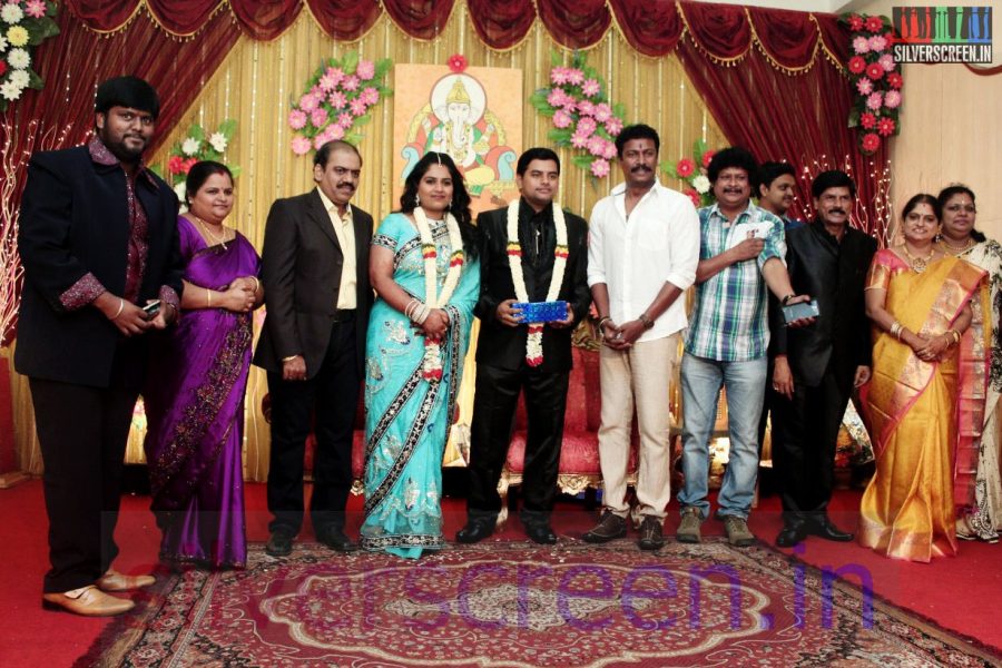 Director Samuthirakani at Producer V Swaminathan Son's Reception