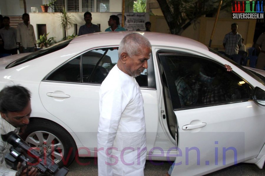 Music Director Ilaiyaraaja at Director Ramanarayanan's Funeral