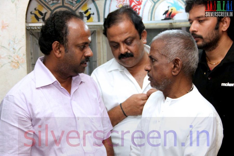 Music Director Ilaiyaraaja at Director Ramanarayanan's Funeral