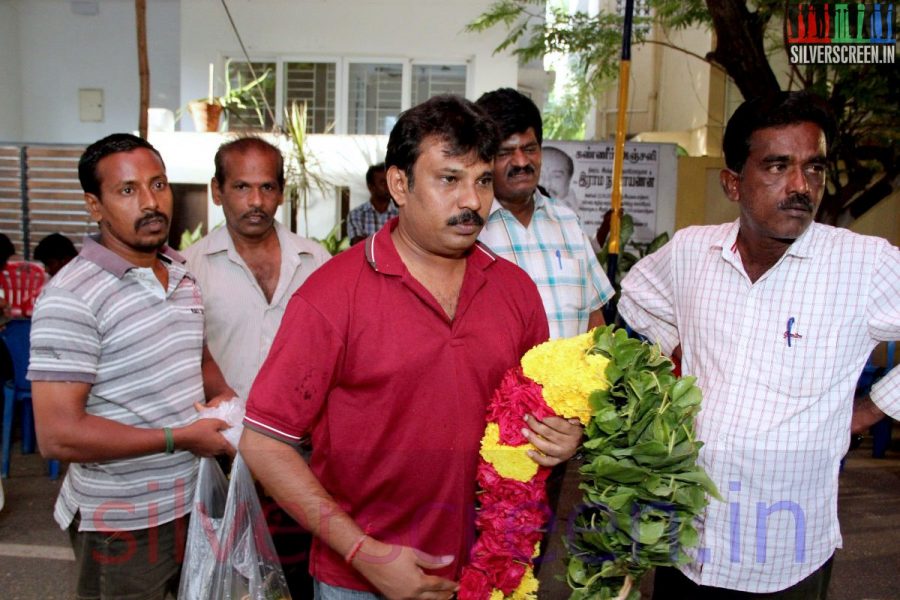 Director Perarasu at Director Ramanarayanan's Funeral